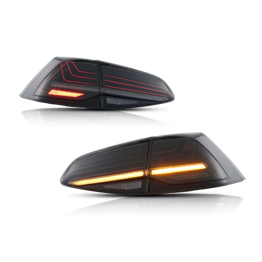 Pair of Car Tail Light Assembly for Volkswagen VW Golf 7 MK7 Golf 7.5 MK7.5 2013 2014 - 2020 LED Brake Flowing Water Flicker